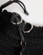 Dolce & Gabbana Black Cashmere Knitted Leather Shoulder Women Borse Bag - Zeiniez