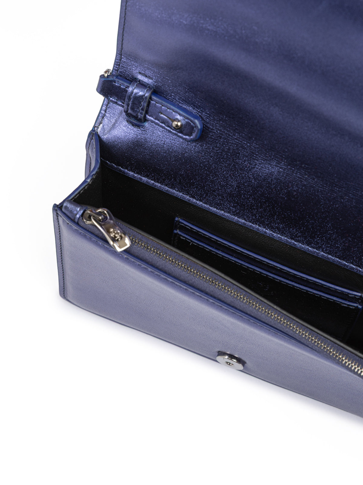 Ferrari Metal blue GT patent leather bag with chain - Zeiniez