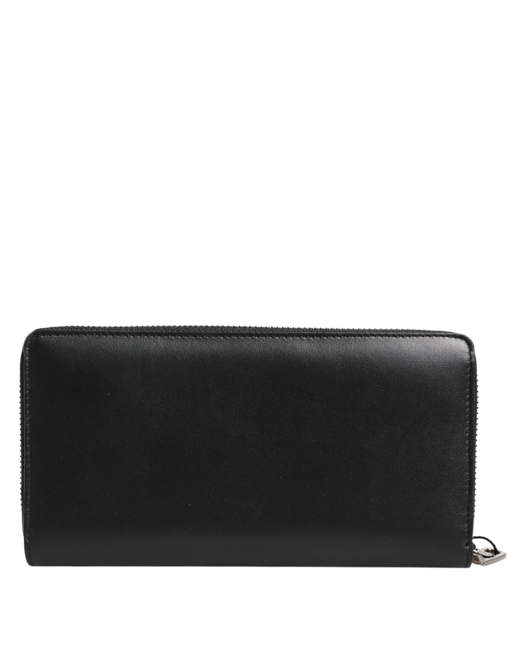Dolce & Gabbana Black Brown Exotic Leather Men Continental Clutch Wallet - Zeiniez