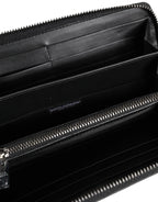 Dolce & Gabbana Black Brown Exotic Leather Men Continental Clutch Wallet - Zeiniez