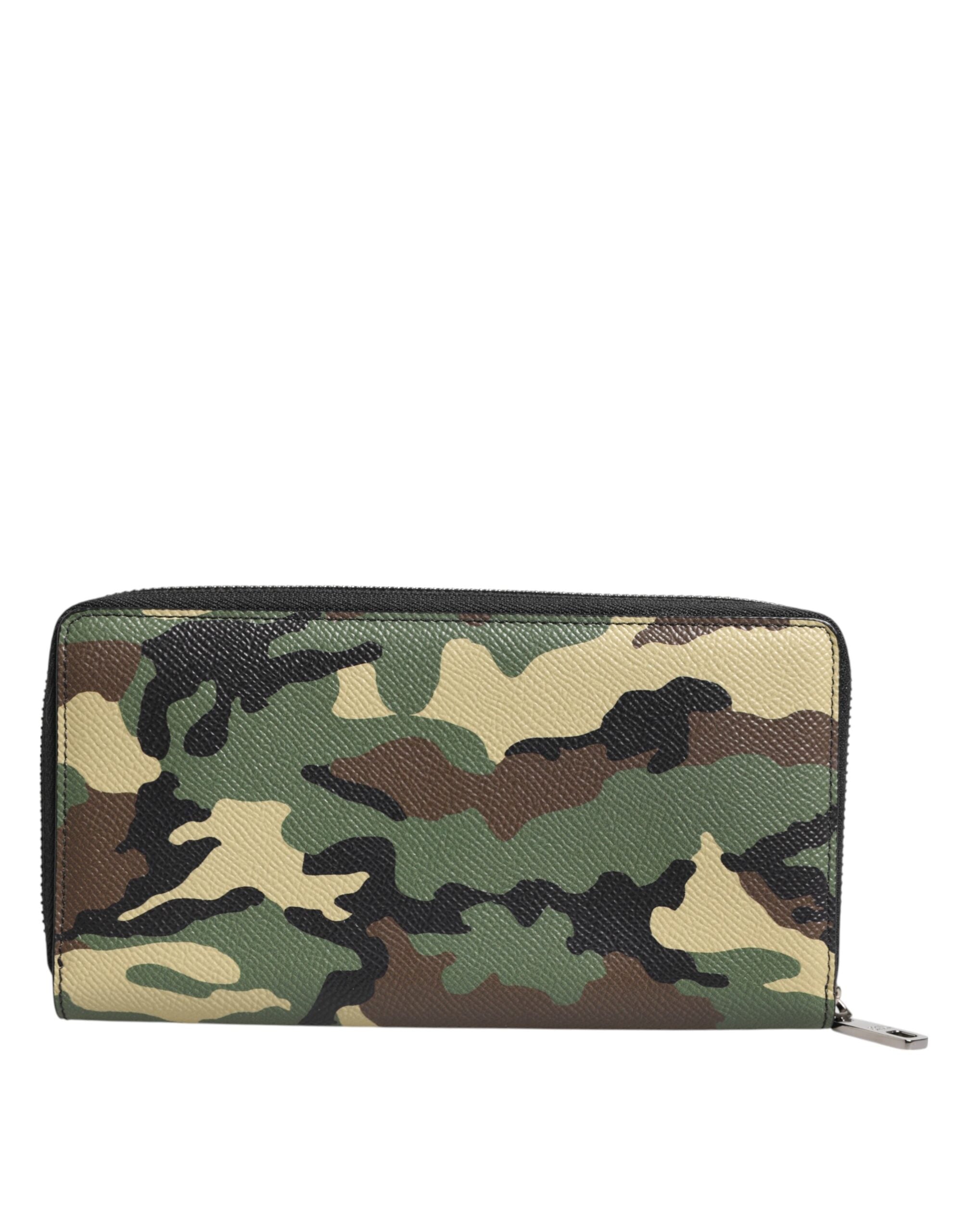 Dolce & Gabbana Multicolor Camouflage Logo Zip Around Continental Wallet - Zeiniez