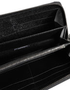 Dolce & Gabbana Black Leather #DGFAMILY Zipper Continental Mens Wallet - Zeiniez
