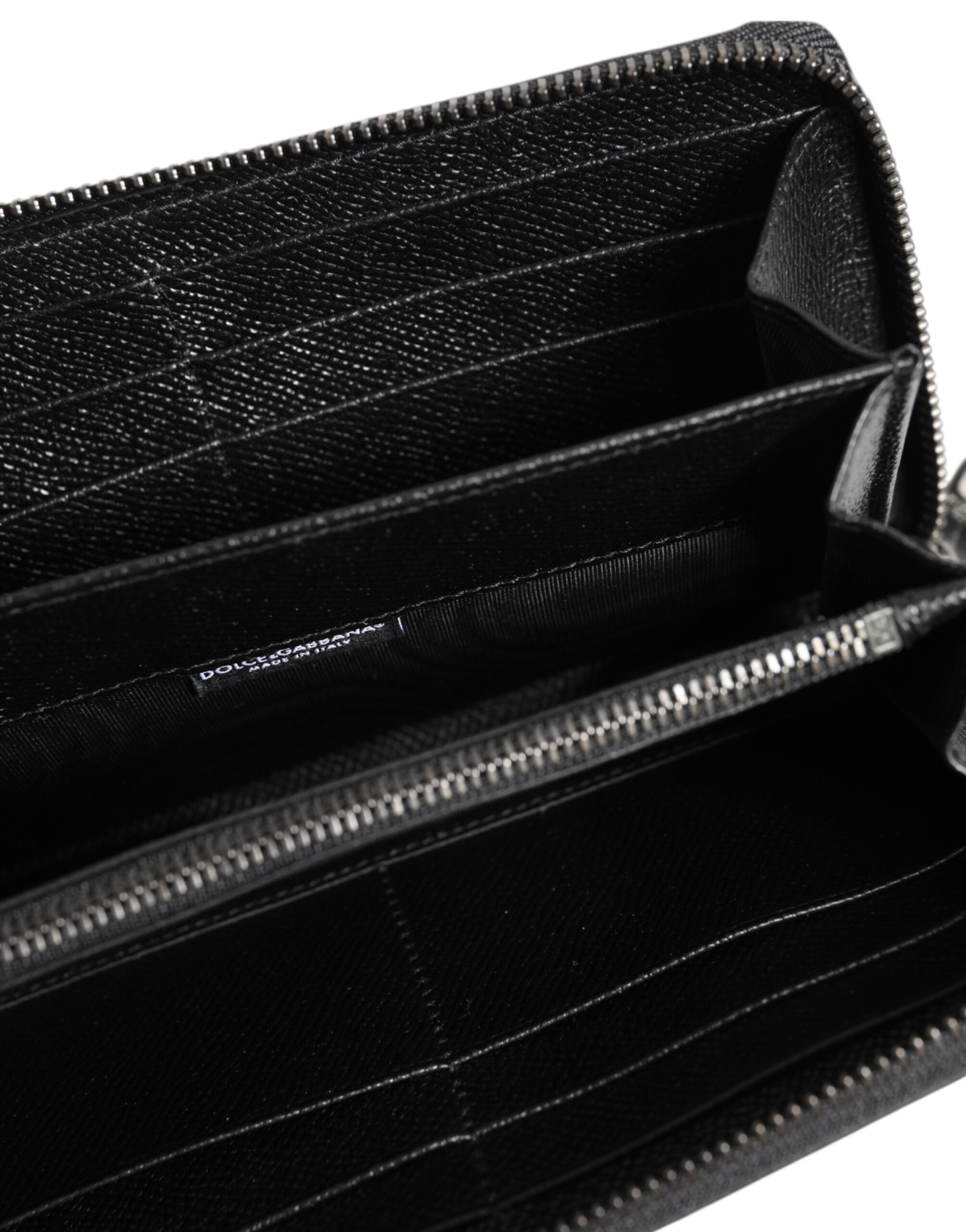 Dolce & Gabbana Black Leather #DGFAMILY Zipper Continental Mens Wallet - Zeiniez