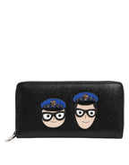 Dolce & Gabbana Black Leather #DGFAMILY Zipper Continental Mens Wallet - Zeiniez