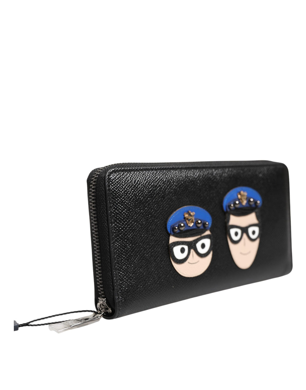 Dolce & Gabbana Black Leather #DGFAMILY Zipper Continental Mens Wallet - Zeiniez