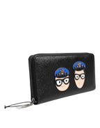 Dolce & Gabbana Black Leather #DGFAMILY Zipper Continental Mens Wallet - Zeiniez