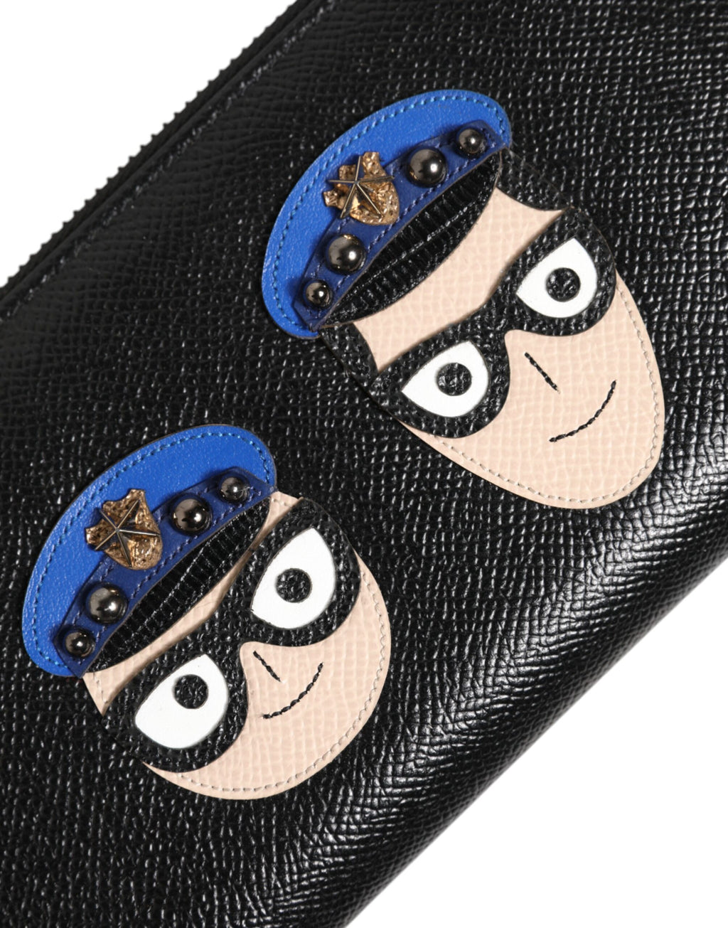 Dolce & Gabbana Black Leather #DGFAMILY Zipper Continental Mens Wallet - Zeiniez