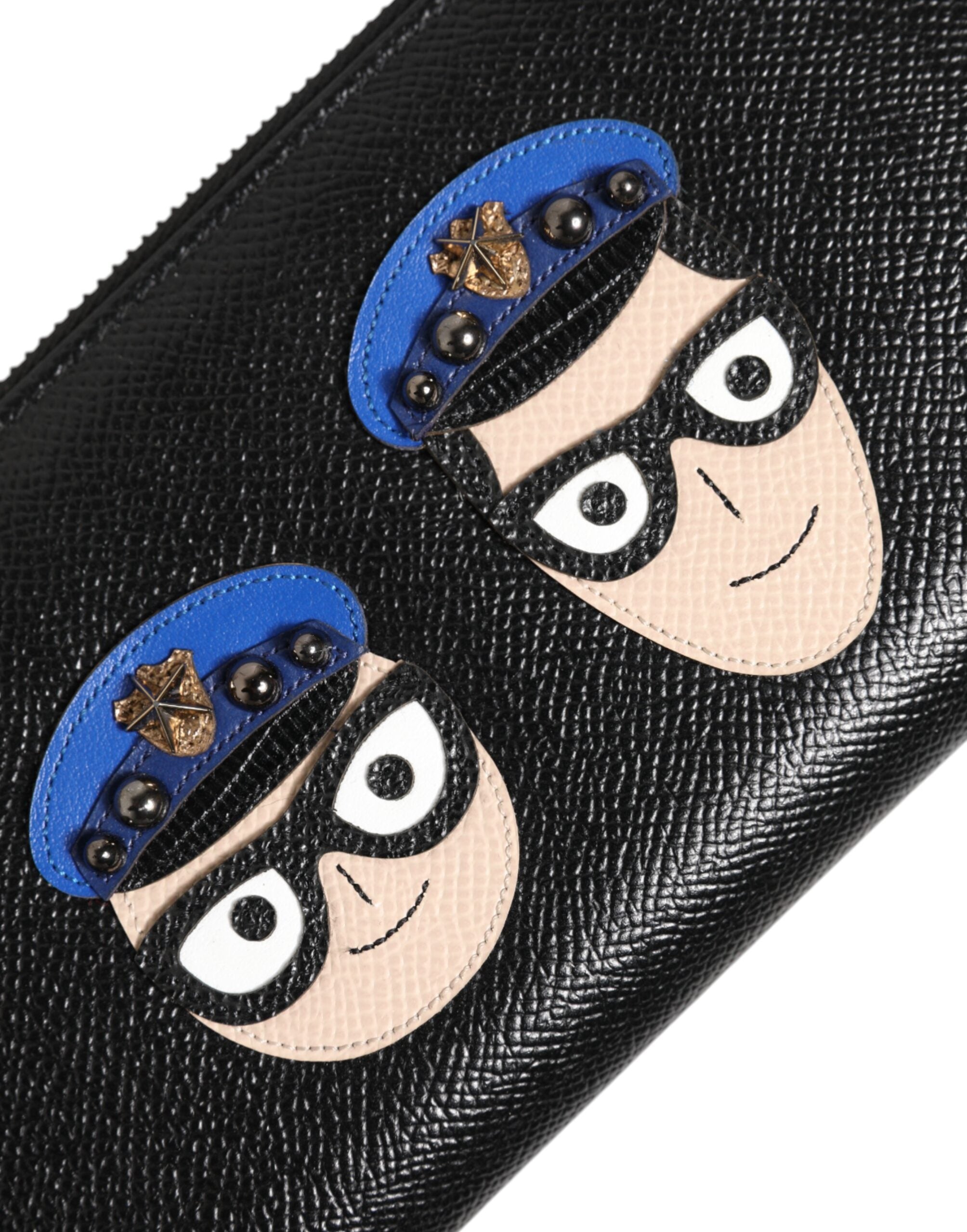 Dolce & Gabbana Black Leather #DGFAMILY Zipper Continental Mens Wallet - Zeiniez