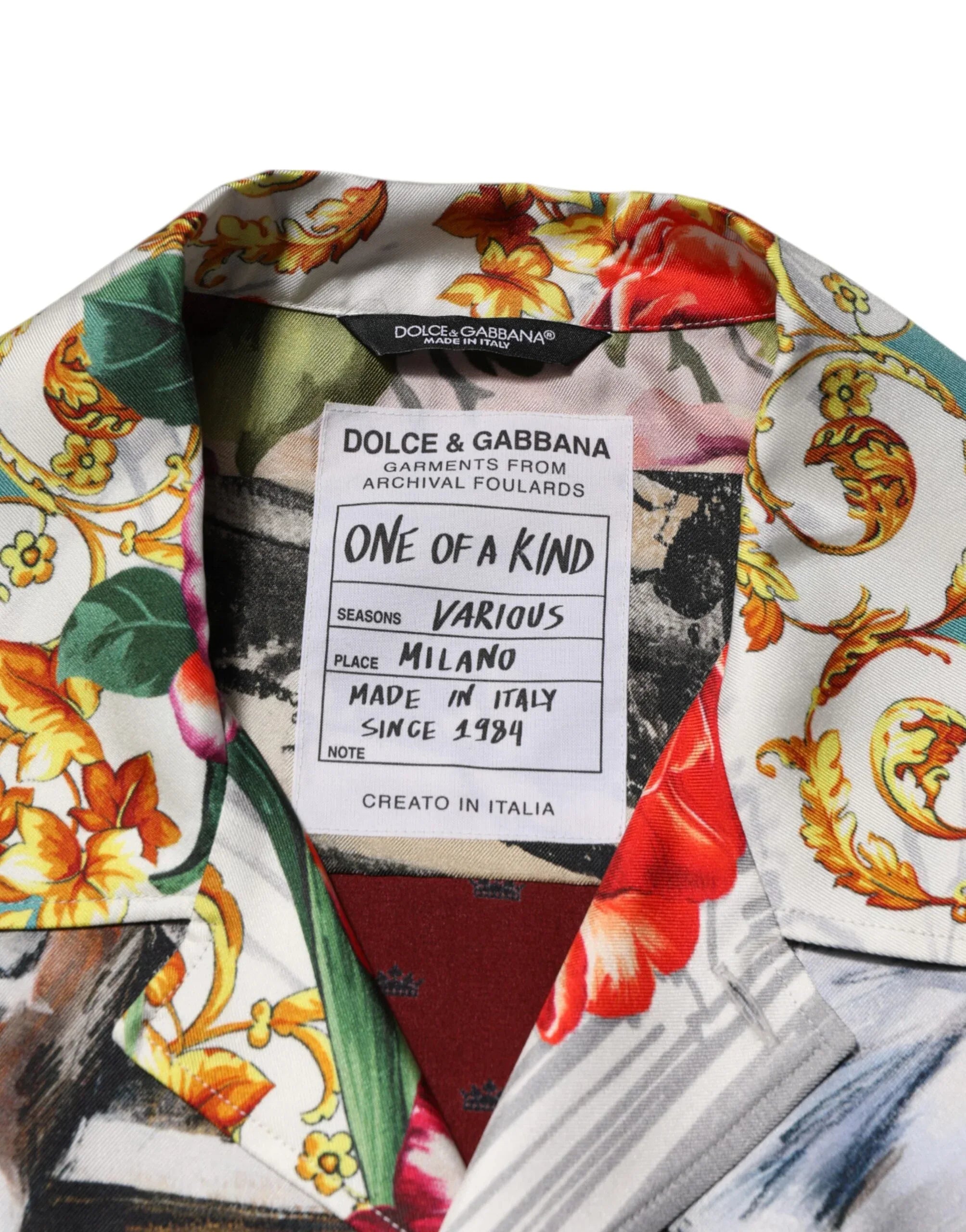 Dolce & Gabbana Multicolor Shell Print Hawaii Casual Shirt - Zeiniez