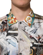 Dolce & Gabbana Multicolor Shell Print Hawaii Casual Shirt - Zeiniez