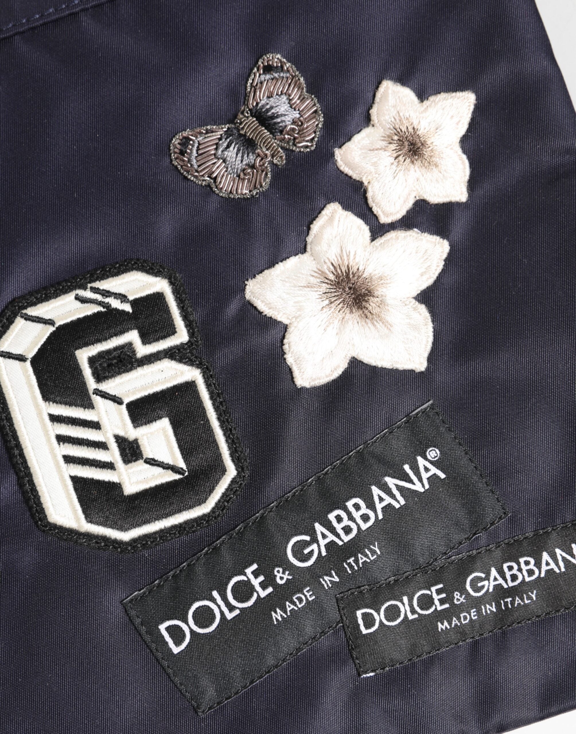 Dolce & Gabbana Blue DG Logo Patch Embellished Pouch Clutch Men Borse Bag - Zeiniez