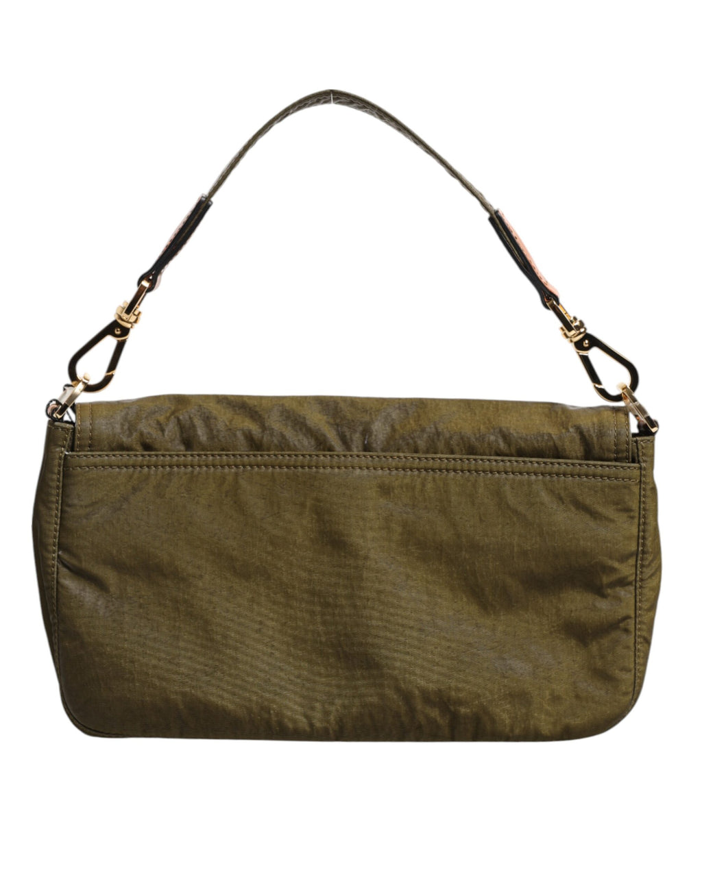 Dolce & Gabbana Dark Green Nylon Logo Plaque Shoulder Strap Borse Bag - Zeiniez