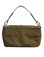 Dolce & Gabbana Dark Green Nylon Logo Plaque Shoulder Strap Borse Bag - Zeiniez