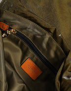 Dolce & Gabbana Dark Green Nylon Logo Plaque Shoulder Strap Borse Bag - Zeiniez