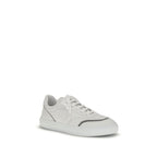 Brunello Cucinelli White Calf Leather Bos Taurus Low Top Sneakers - Zeiniez