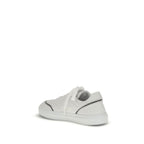 Brunello Cucinelli White Calf Leather Bos Taurus Low Top Sneakers - Zeiniez