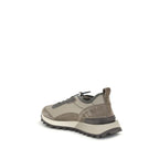 Brunello Cucinelli Brown Leather Athletic Sneakers - Zeiniez