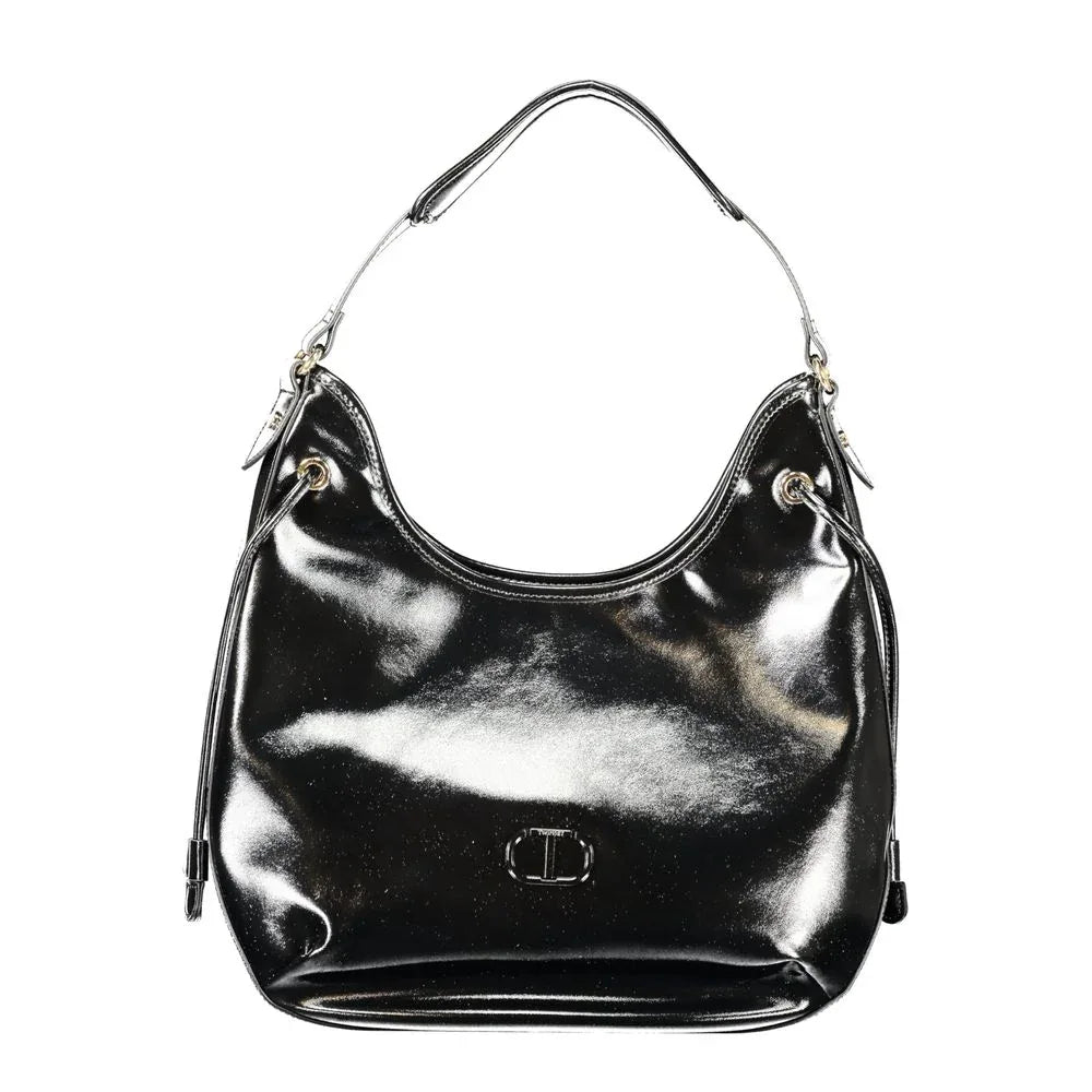 Twinset Black Polyurethane Women Hobo Bag - Zeiniez