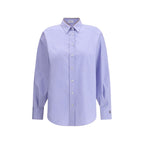 Brunello Cucinelli Light Blue Cotton Dress Shirt