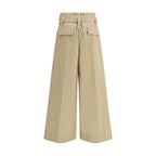 Brunello Cucinelli Beige Cotton Cropped Pants