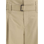 Brunello Cucinelli Beige Cotton Cropped Pants