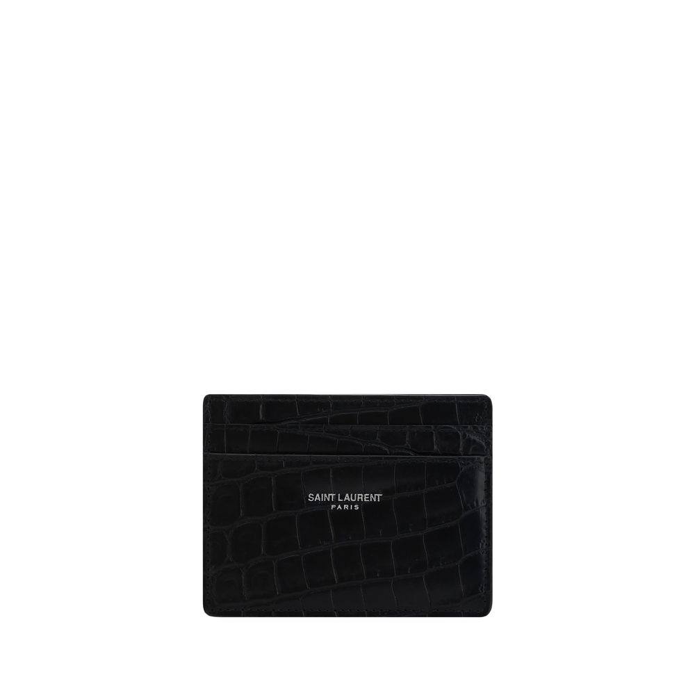 Saint Laurent Black Calf Leather Bos Taurus Wallet - Zeiniez