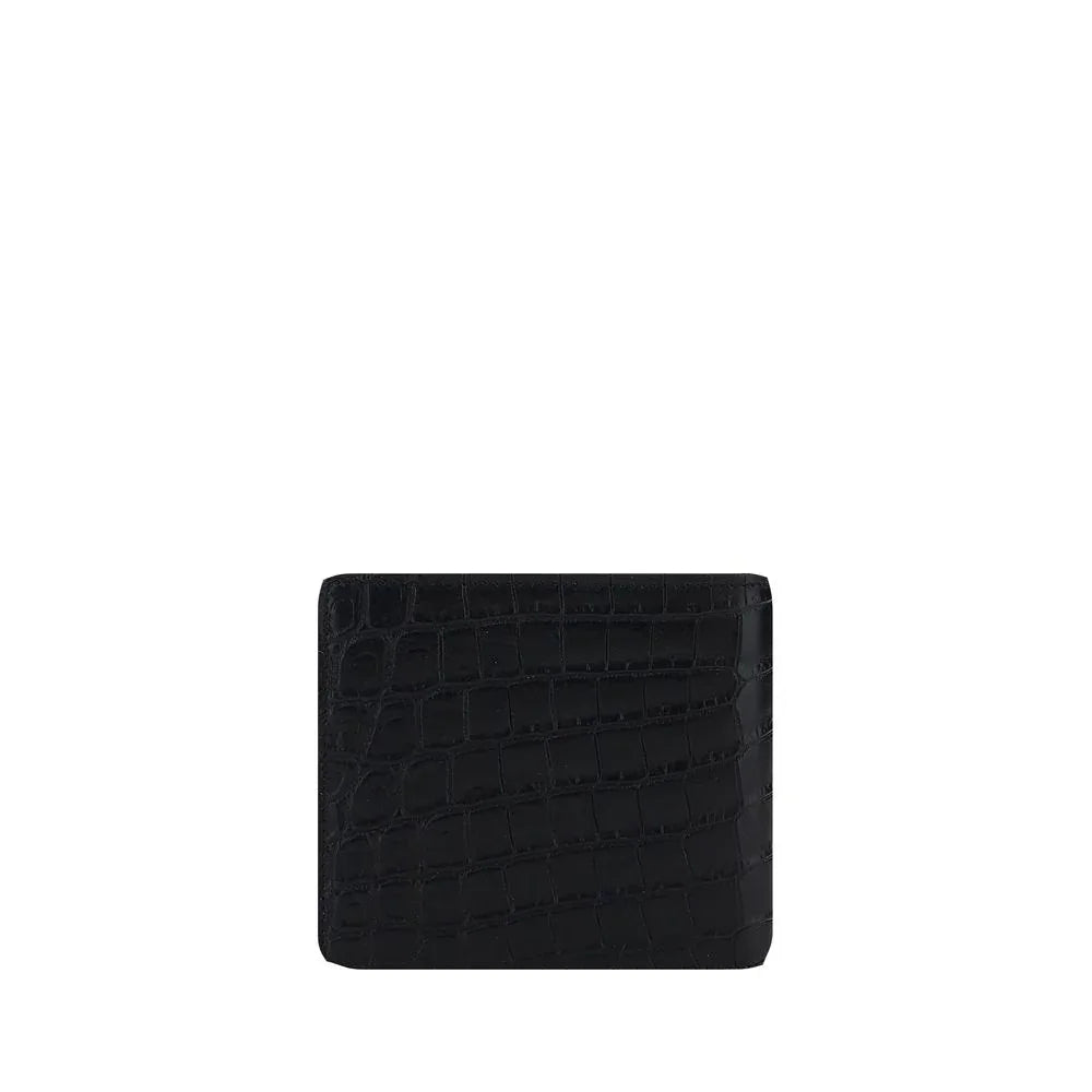 Saint Laurent Black Calf Leather Bos Taurus Wallet - Zeiniez