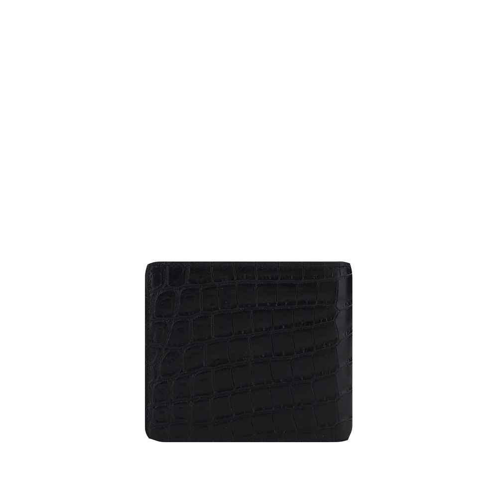 Saint Laurent Black Calf Leather Bos Taurus Wallet - Zeiniez
