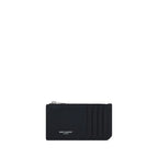 Saint Laurent Black Calf Leather Bos Taurus Wallet - Zeiniez
