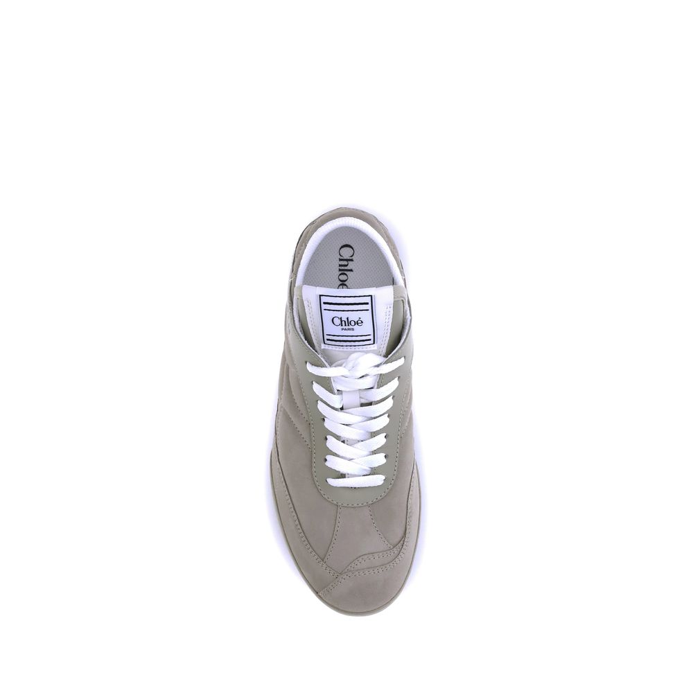 Chloé Beige Calf Leather Bos Taurus Low Top Sneakers - Zeiniez