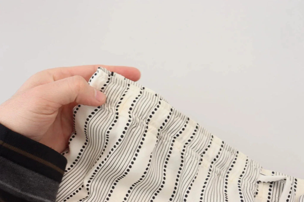 Dolce & Gabbana White Stripes Silk Lounge Trouser Pants - Zeiniez