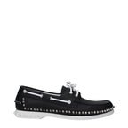 Christian Louboutin Black Leather Slip-On Loafers - Zeiniez