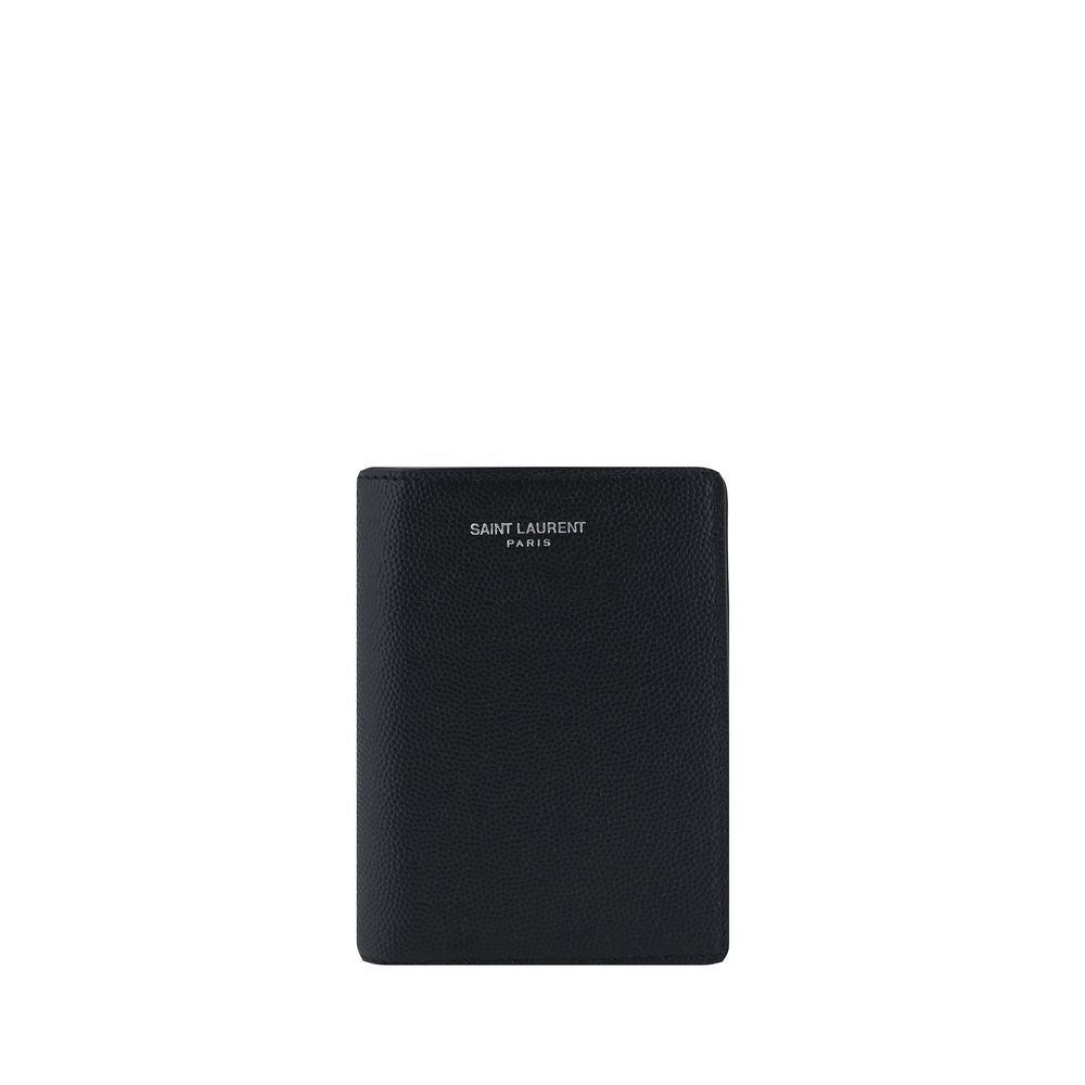 Saint Laurent Black Calf Leather Bos Taurus Wallet - Zeiniez