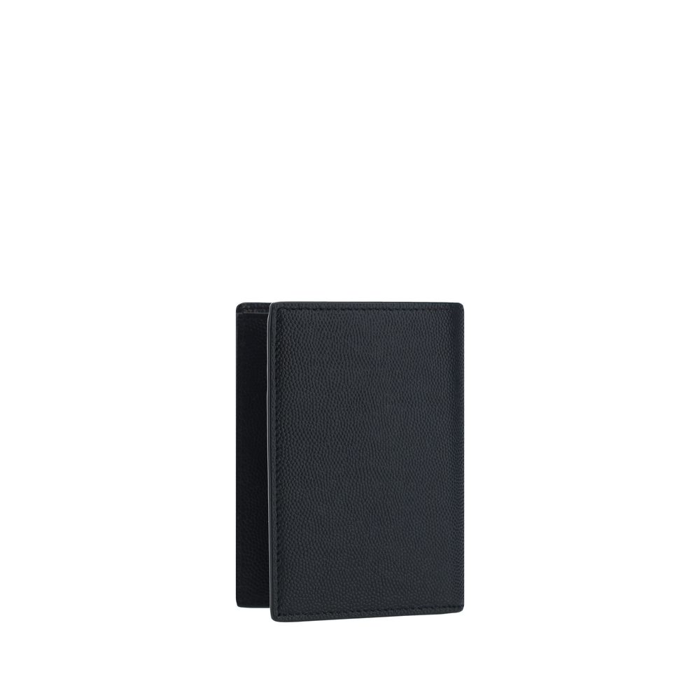 Saint Laurent Black Calf Leather Bos Taurus Wallet - Zeiniez