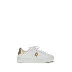 Versace White Calf Leather Bos Taurus Low Top Sneakers - Zeiniez