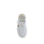 Versace White Calf Leather Bos Taurus Low Top Sneakers - Zeiniez