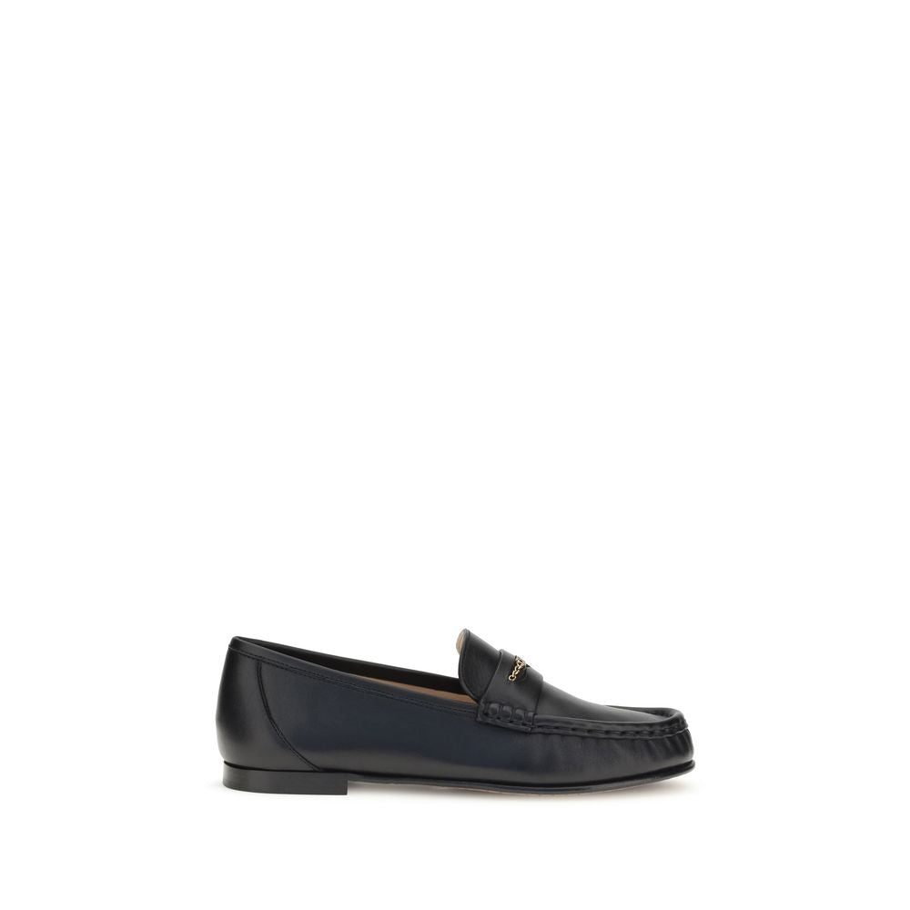Chloé Black Calf Leather Bos Taurus Slip-On Loafers - Zeiniez