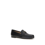 Chloé Black Calf Leather Bos Taurus Slip-On Loafers - Zeiniez