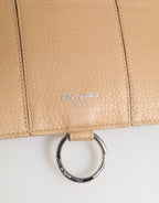 Dolce & Gabbana Beige Calfskin Leather Large Crossbody Card Holder Wallet - Zeiniez