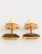 Dolce & Gabbana Brass Gold Tone Dog Puppy Men's Accessories Cufflink - Zeiniez