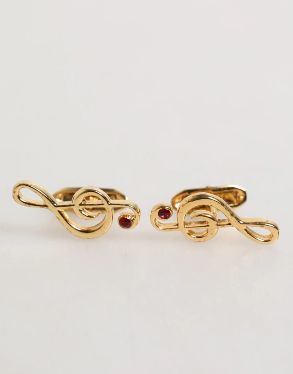 Dolce & Gabbana Gold Musical Note Metal Brass Pin Men Accessory Cufflinks - Zeiniez