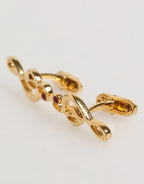 Dolce & Gabbana Gold Musical Note Metal Brass Pin Men Accessory Cufflinks - Zeiniez