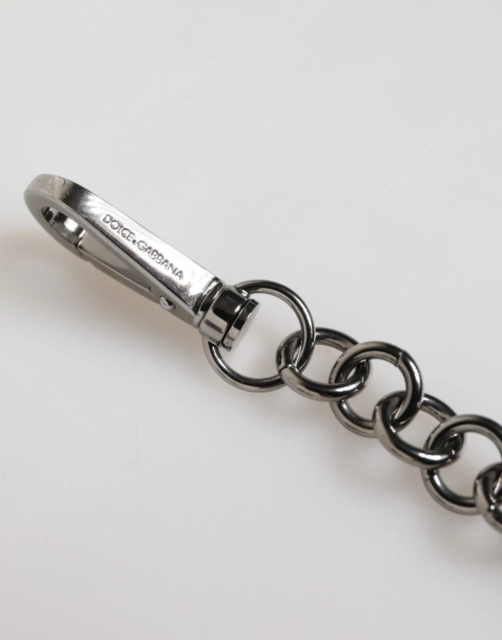 Dolce & Gabbana Blue Yellow DG Rubber Logo Silver Men Keychain Keyring - Zeiniez