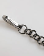 Dolce & Gabbana Blue Yellow DG Rubber Logo Silver Men Keychain Keyring - Zeiniez