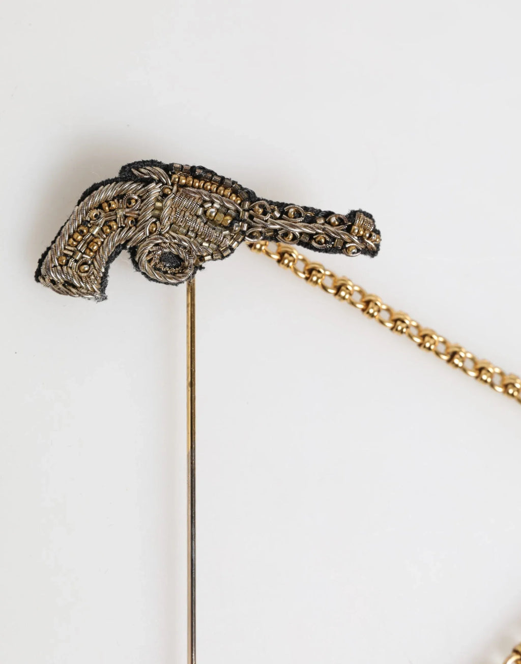 Dolce & Gabbana Lapel Pin Brass Copper Revolver Men Accessories Brooch - Zeiniez