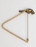 Dolce & Gabbana Lapel Pin Brass Copper Revolver Men Accessories Brooch - Zeiniez