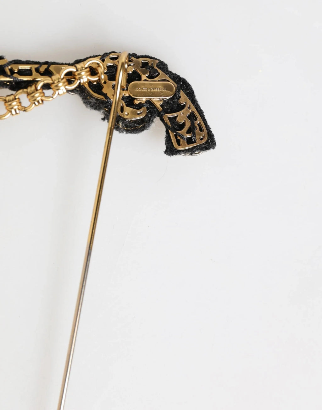 Dolce & Gabbana Lapel Pin Brass Copper Revolver Men Accessories Brooch - Zeiniez