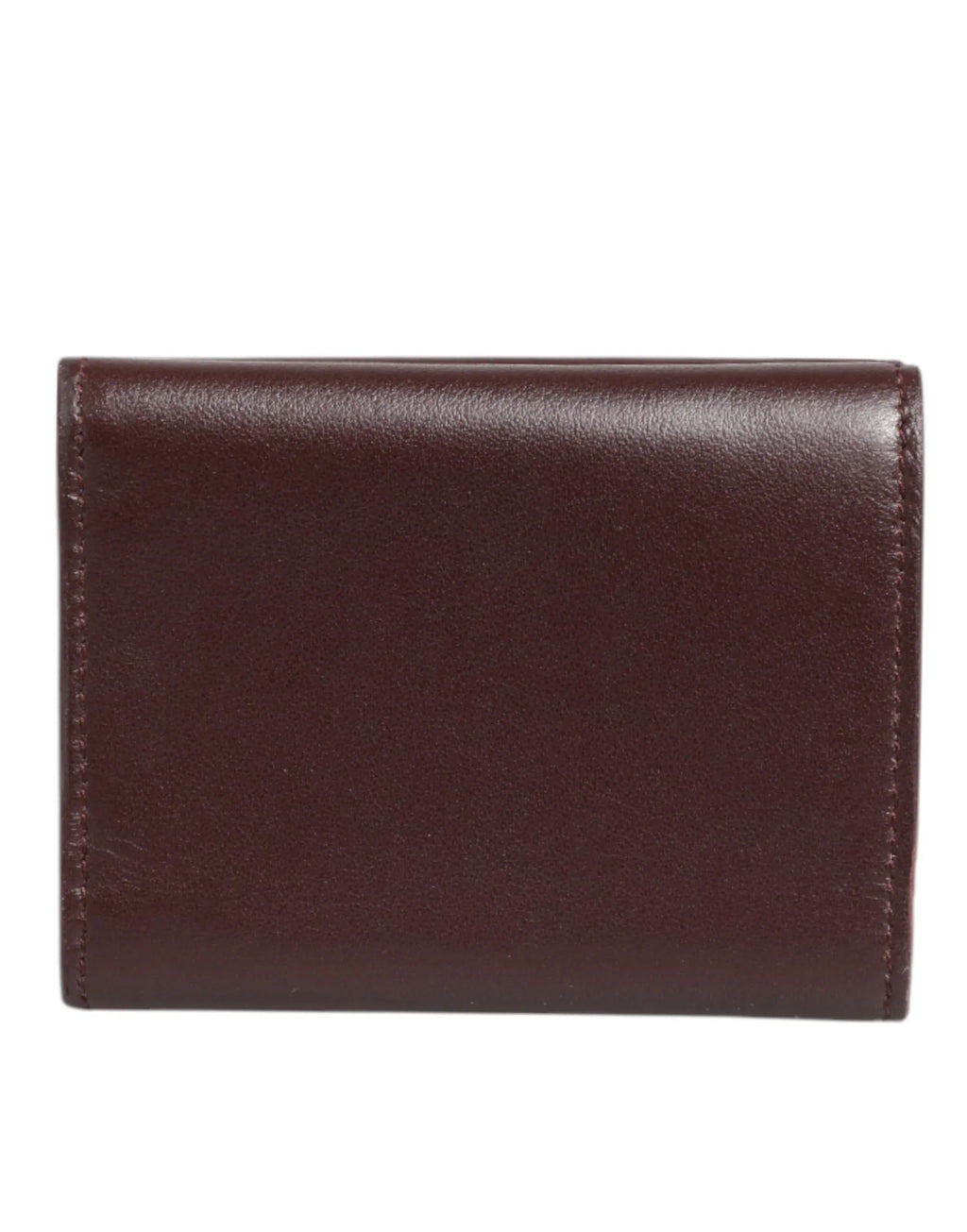 Dolce & Gabbana Leather Embossed Logo Trifold Men Card Holder Dark Brown - Zeiniez