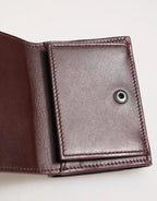 Dolce & Gabbana Leather Embossed Logo Trifold Men Card Holder Dark Brown - Zeiniez