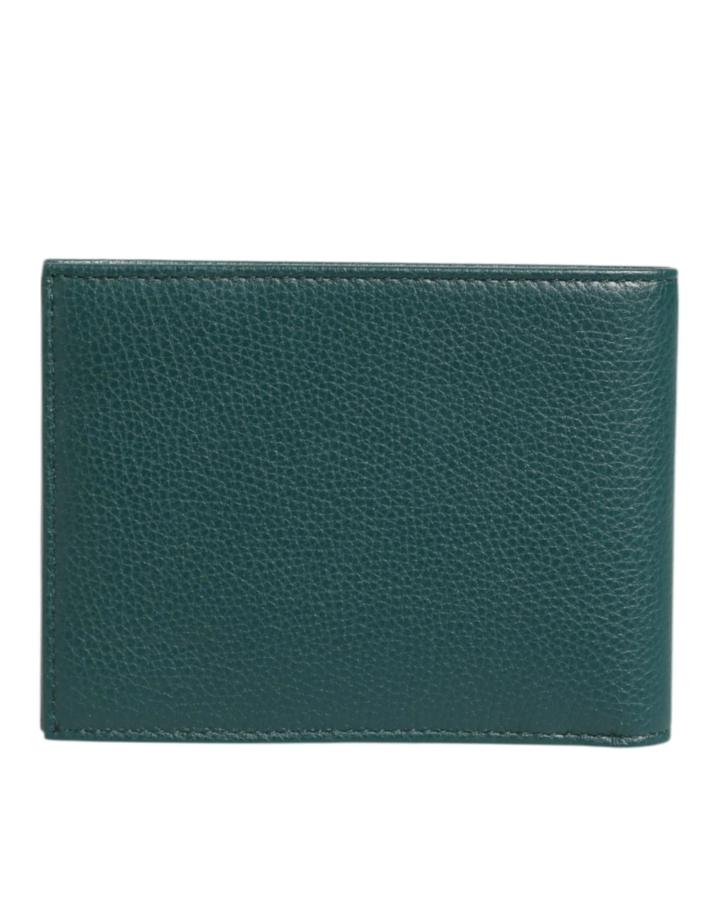 Dolce & Gabbana Green Leather DG Logo Plaque Bifold Men Card Holder Wallet - Zeiniez